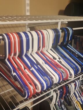 50 Multicolored Plastic Kids Clothes Hangers